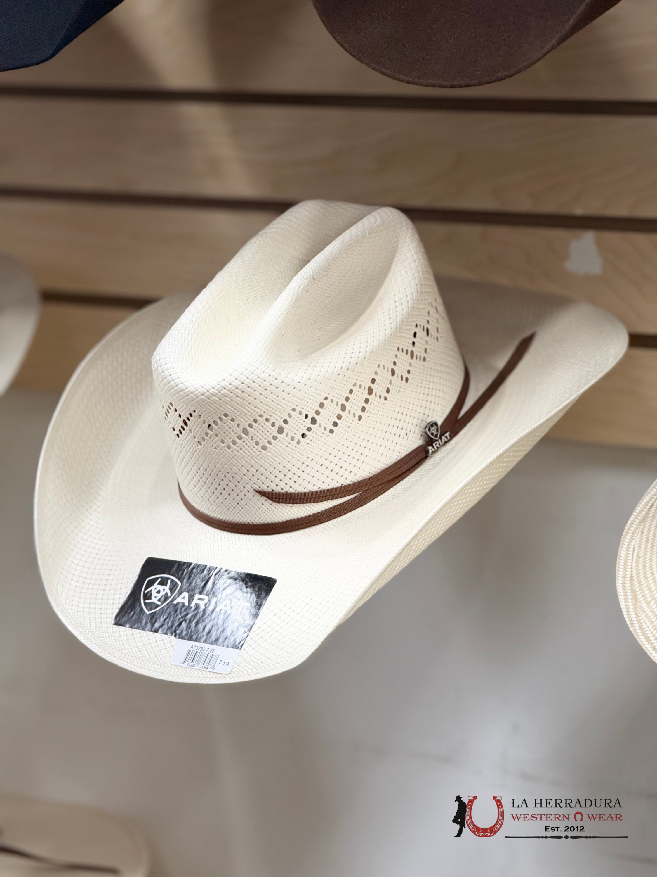 A73292 ARIAT STRAW HAT MALBORO TOQUILLA CAFÉ TEJANA