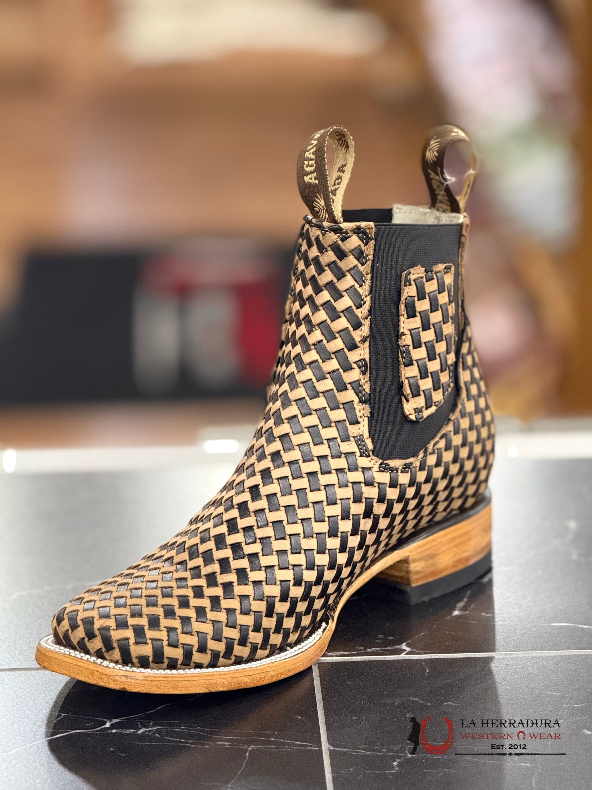 AGAVE PETATILLO MIEL/NEGRO SHORT BOOT BOTAS HOMBRES