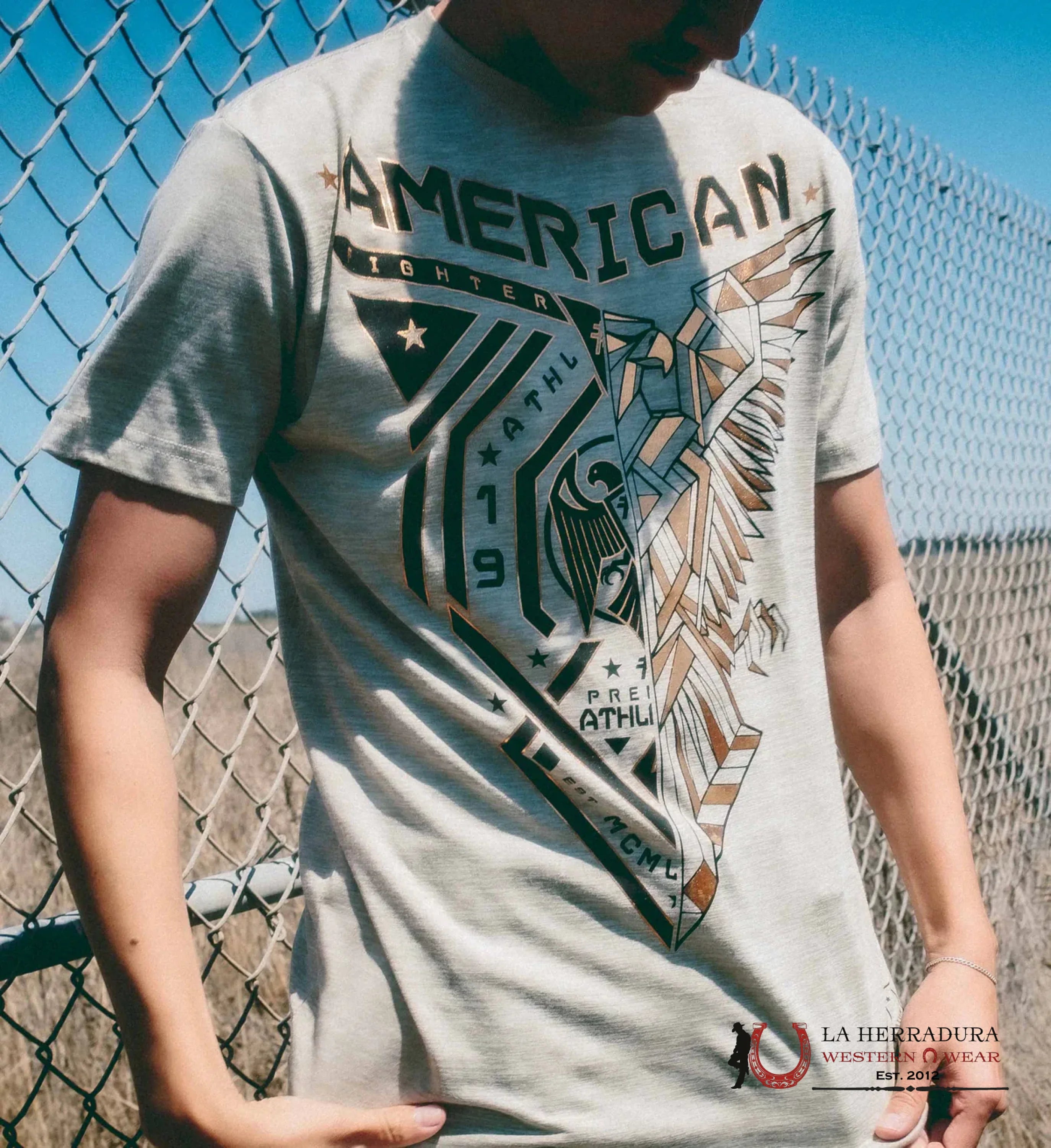 AMERICAN FIGHTER MEN T-SHIRT KAKHI HAYWARD FM16053 ROPA HOMBRES