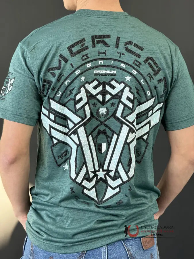 American Fighter T-Shirt Green Aztec White/Black Ropa Hombres