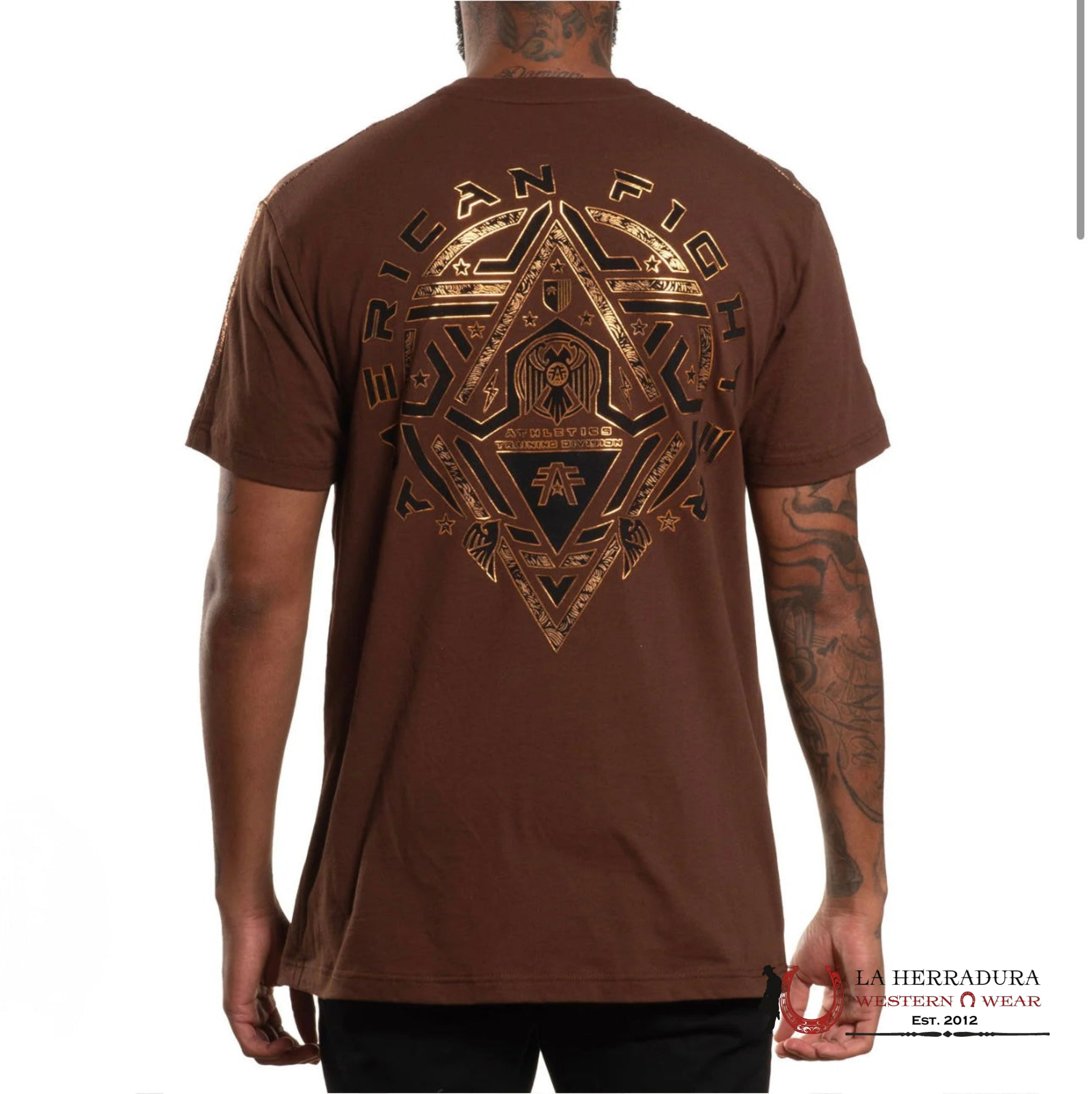 AMERICAN FIGHTER T-SHIRT MIDNIGHT BROWN SHORT SLEEVE MEN ROPA HOMBRES