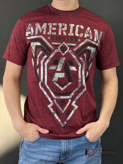 AMERICAN FIGHTER  T-SHIRT RED SILVER/BLACK