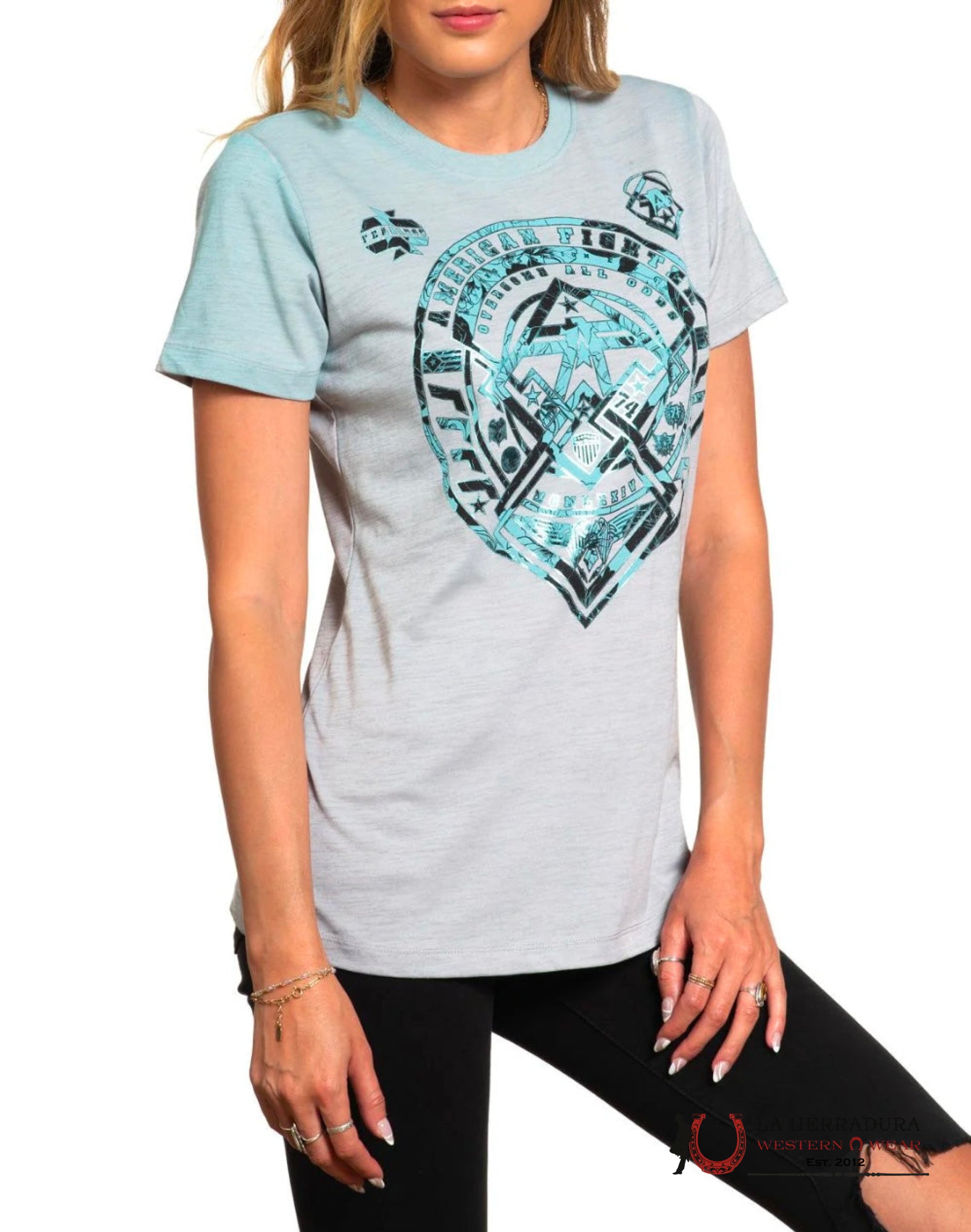 American Fighter Elkview Short Sleeve Tee Mist Ropa Mujeres