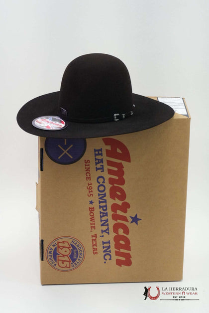 American Hat 10x Black Cherry Cowboy Hat Open Crown