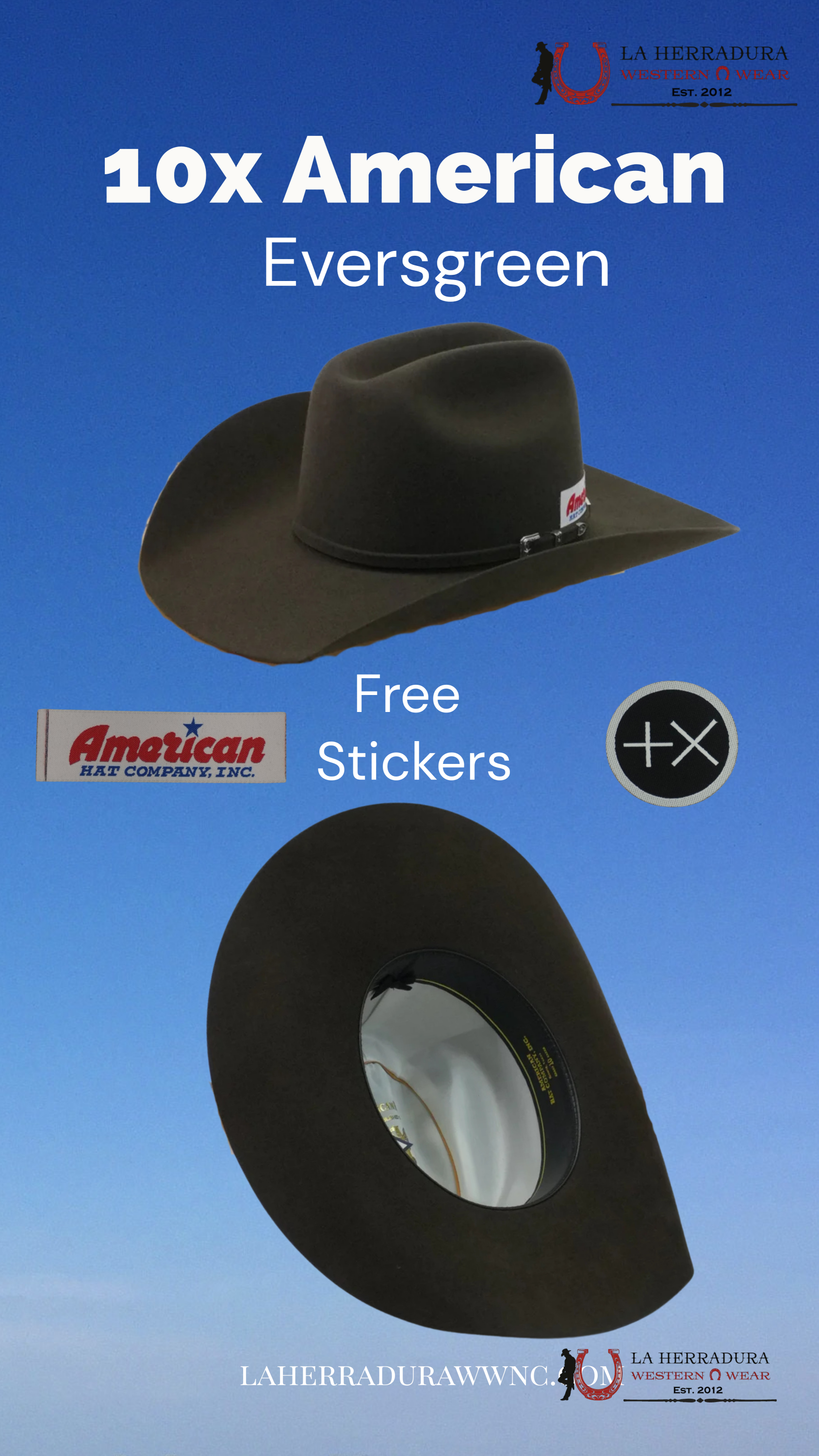 American Hat 10x Evergreen Cowboy Hat TEJANA
