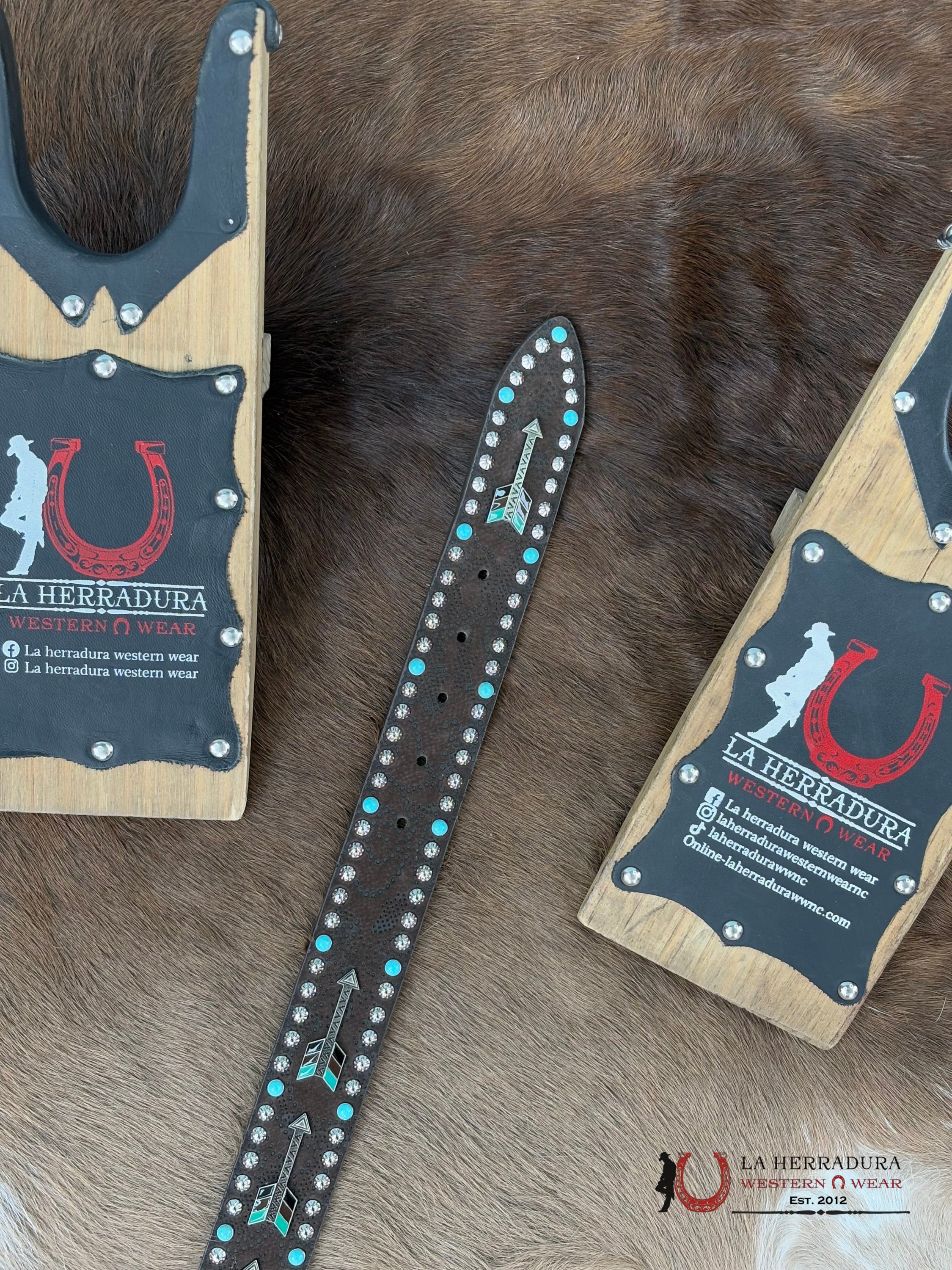 Angel Ranch Brown Arrow Jewl Belt Cinturones Mujeres