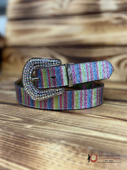 ANGEL RANCH GIRLS DOUBLE SIDED CACTUS SPARKLE BELT D130001697