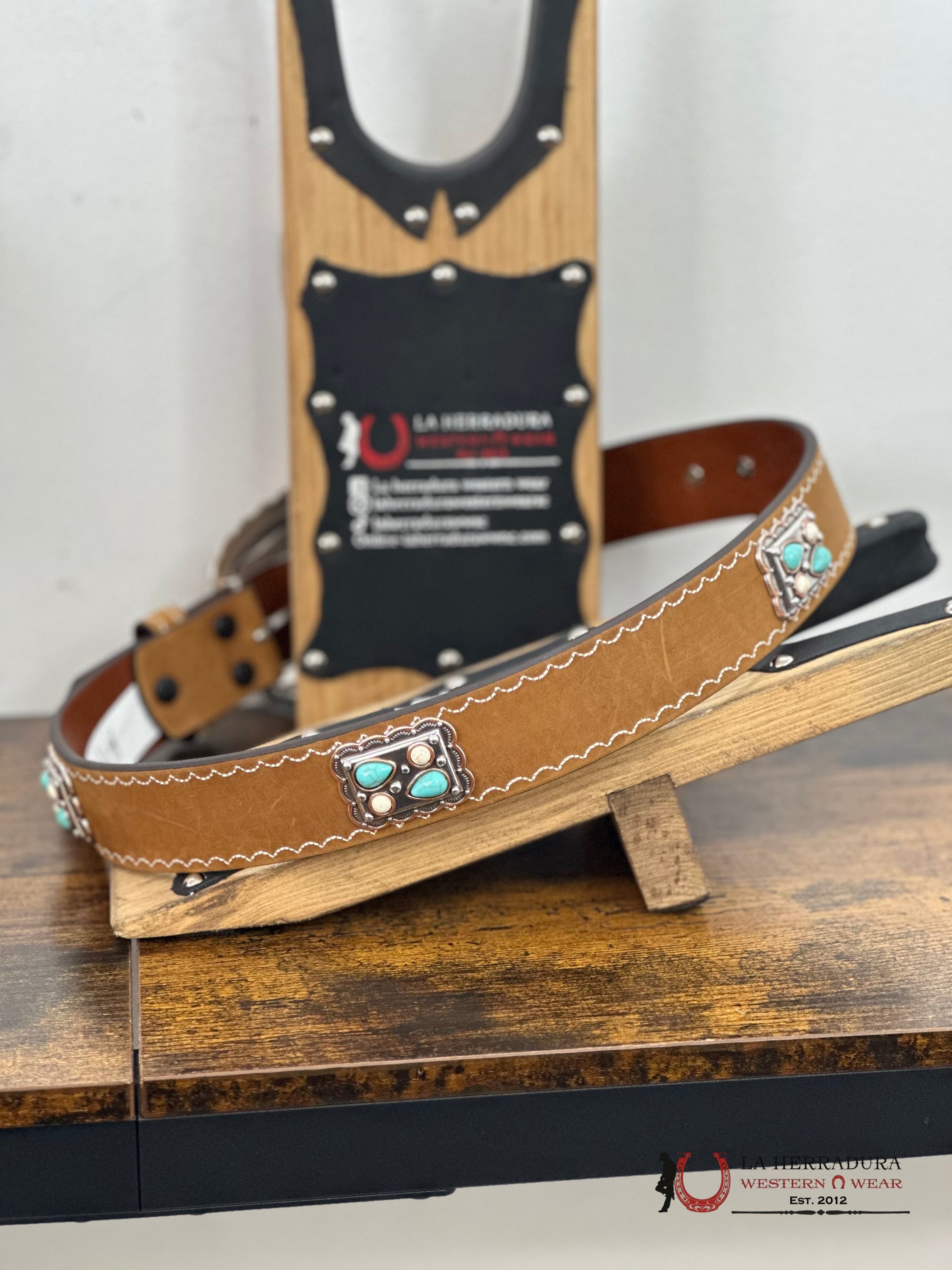 Angel Ranch Orix White Turq Belt Cinturones Mujeres