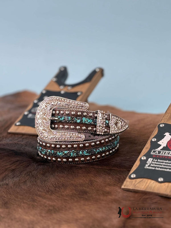 ANGEL RANCH TOURQUOISE STUD & STONE BELT- DA1774