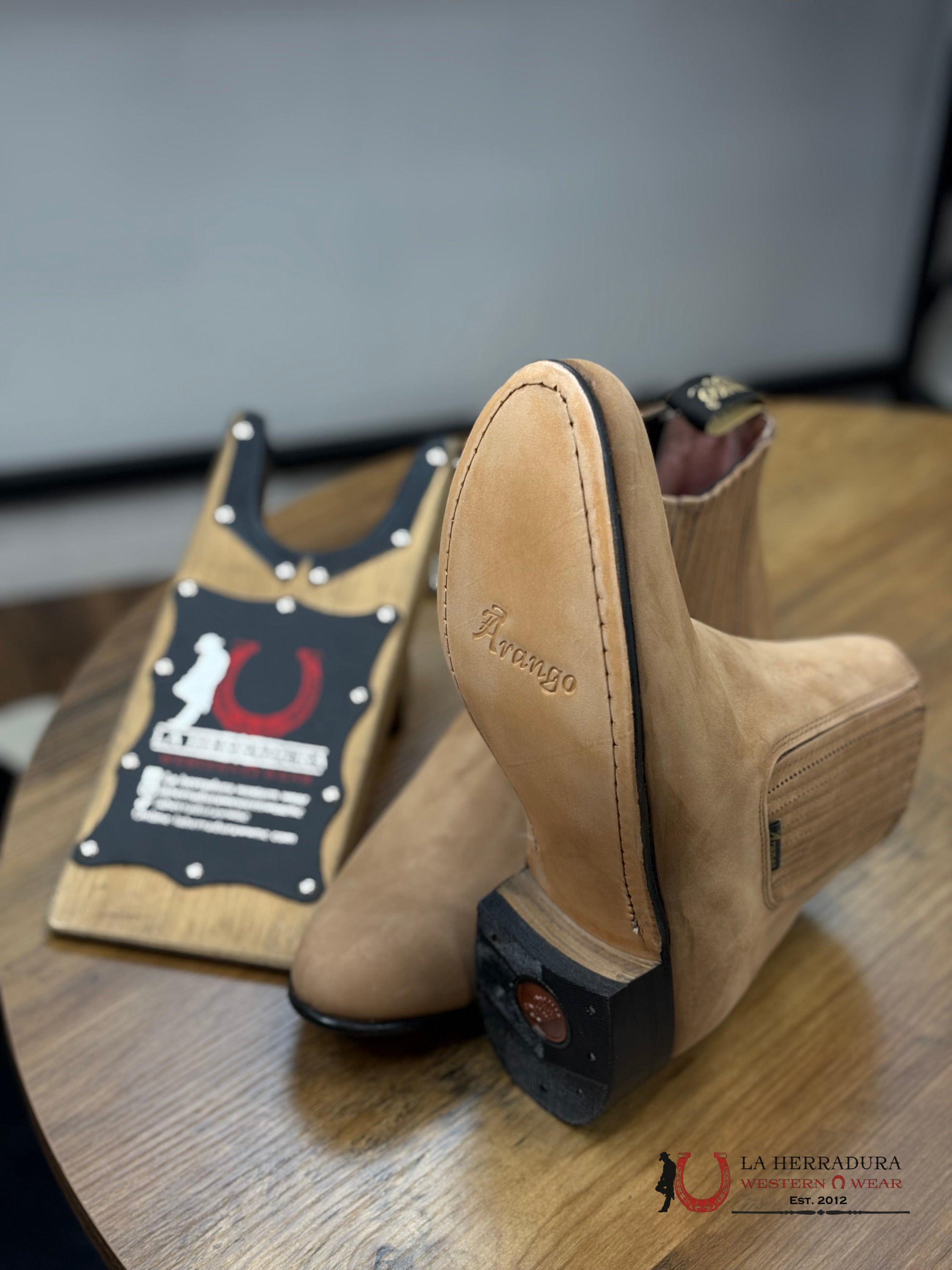 Arango Botín Charro Nobuck Arena Botas Hombres