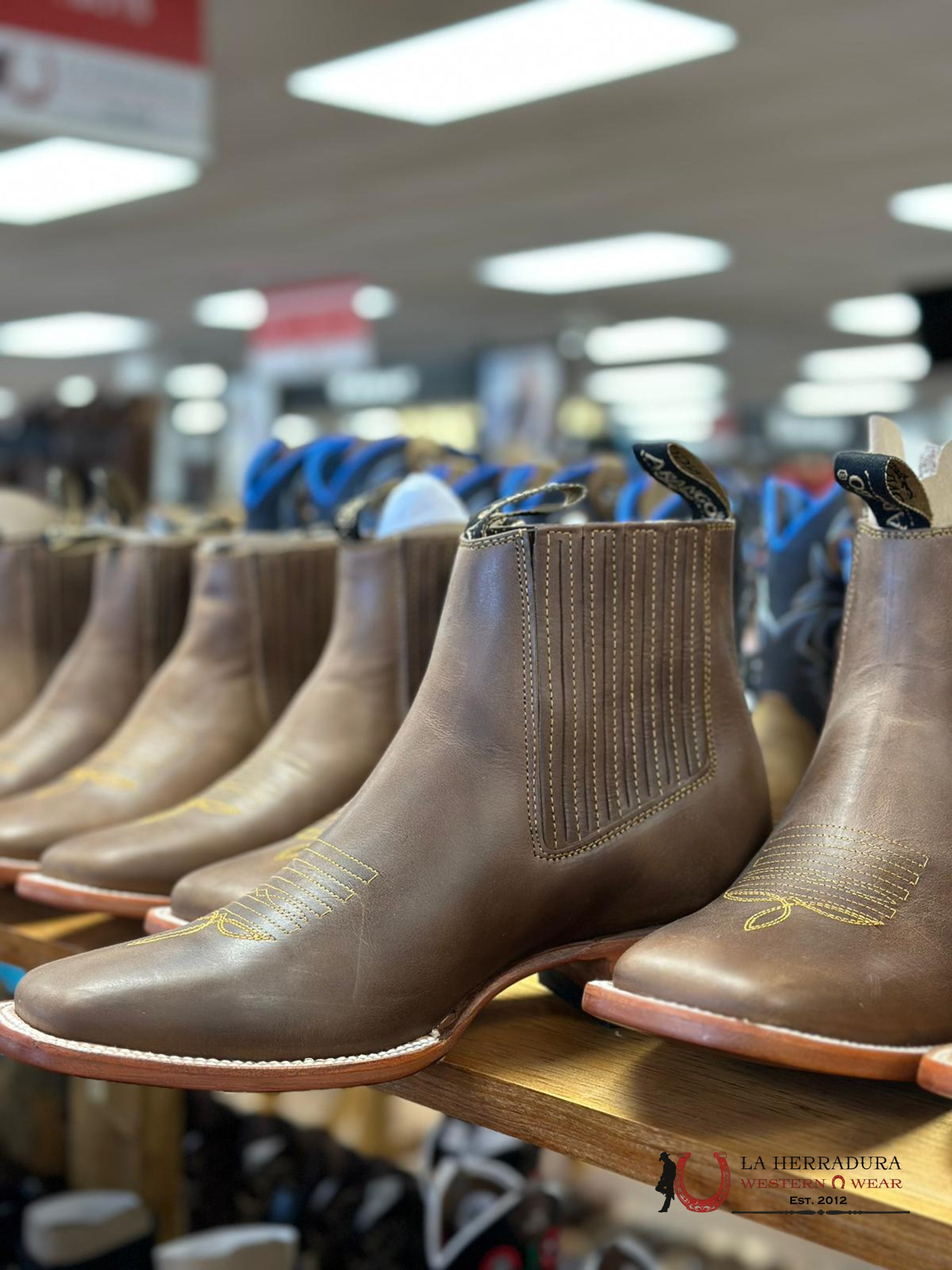 Arango Men’s Square Toe Botines Brown Botas Hombres