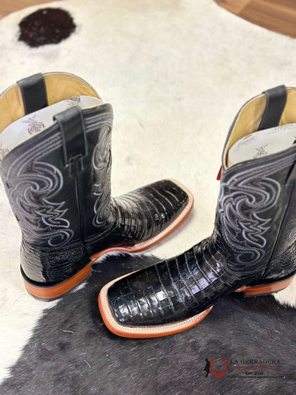 BOTAS ARANGO PRO-RODEO VIENTRE DE COCO NEGRO EXÓTICO
