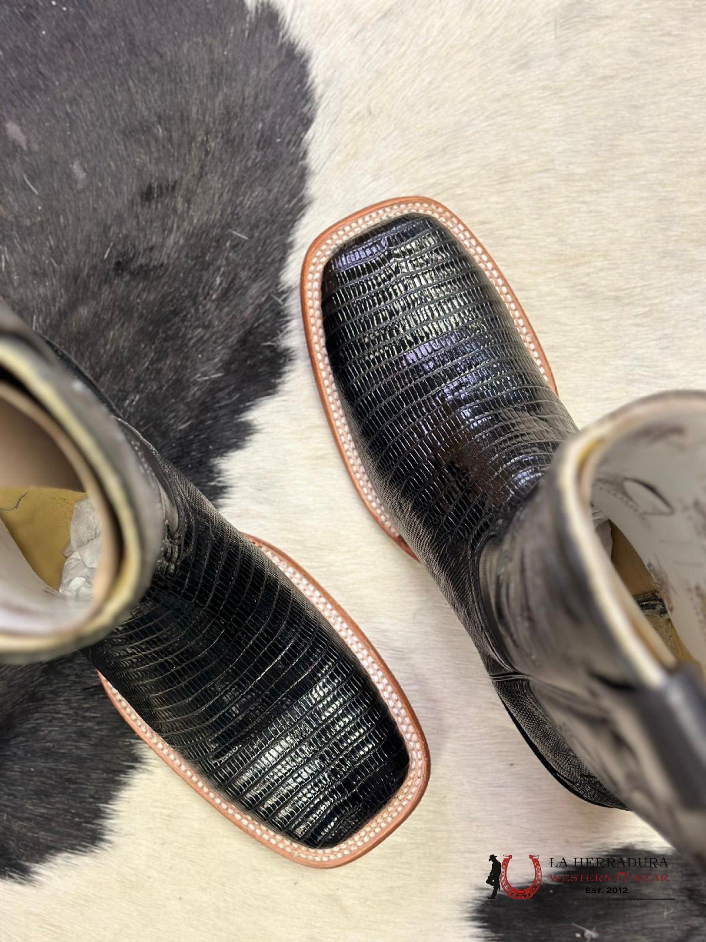 Arango Boots Pro-Rodeo Exotic Lizard Black Botas Hombres