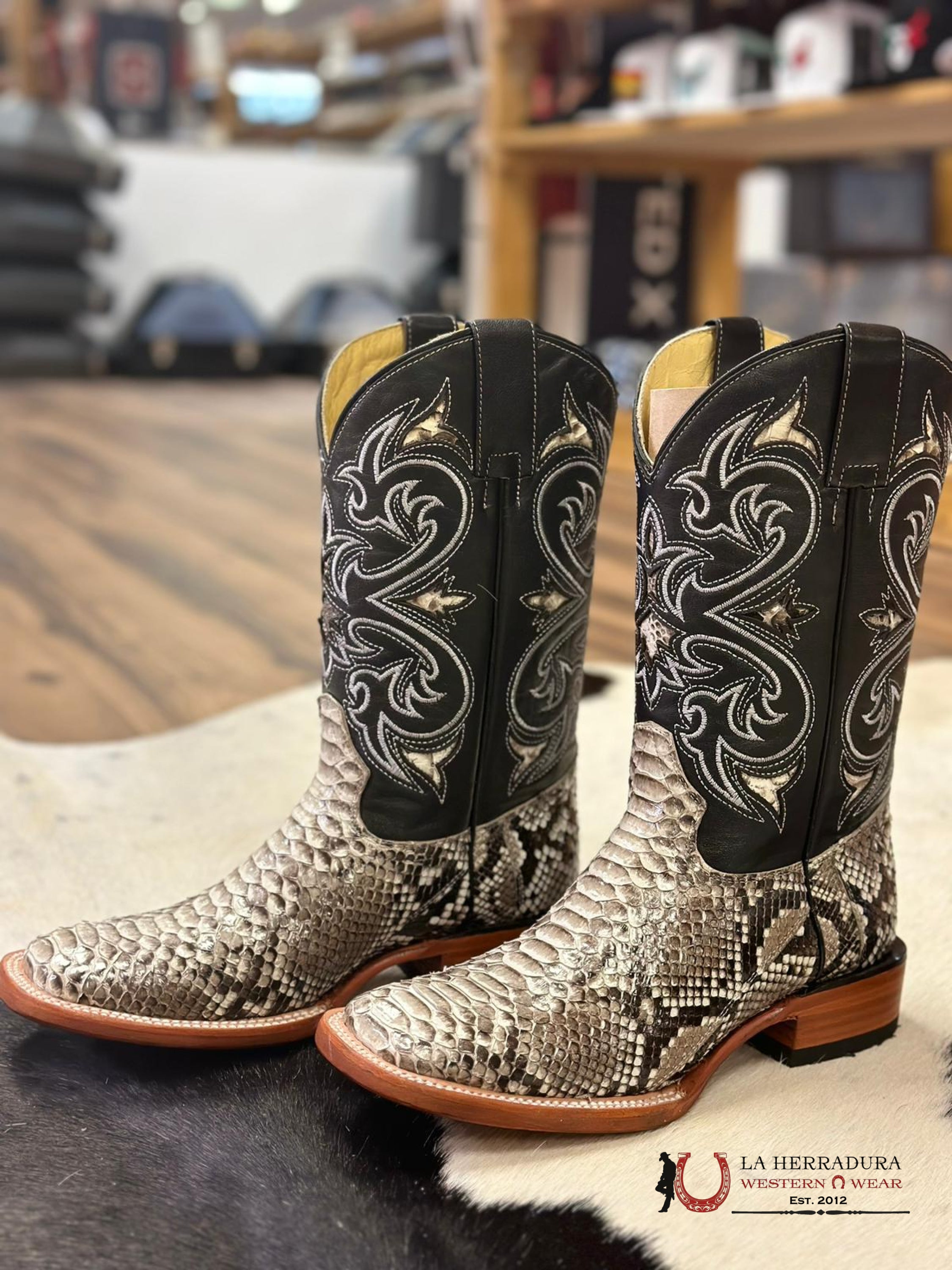 Arango Boots Pro-Rodeo Exotic Python Natural Botas Hombres