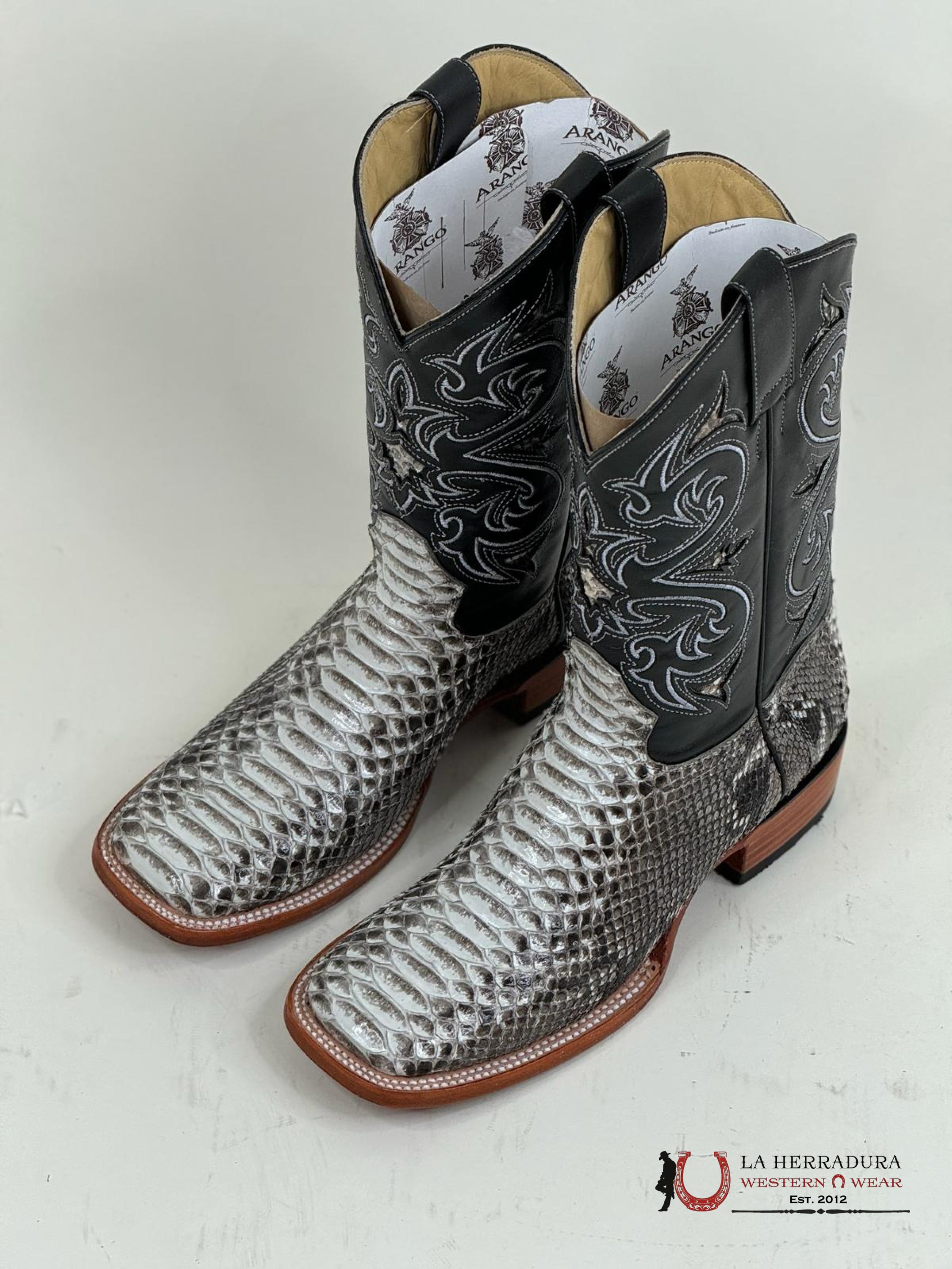 Arango Boots Pro-Rodeo Exotic Python Natural Botas Hombres