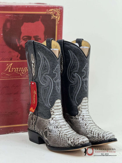 ARANGO SEMI-OVAL BOOTS EXOTIC NATURAL PYTHON