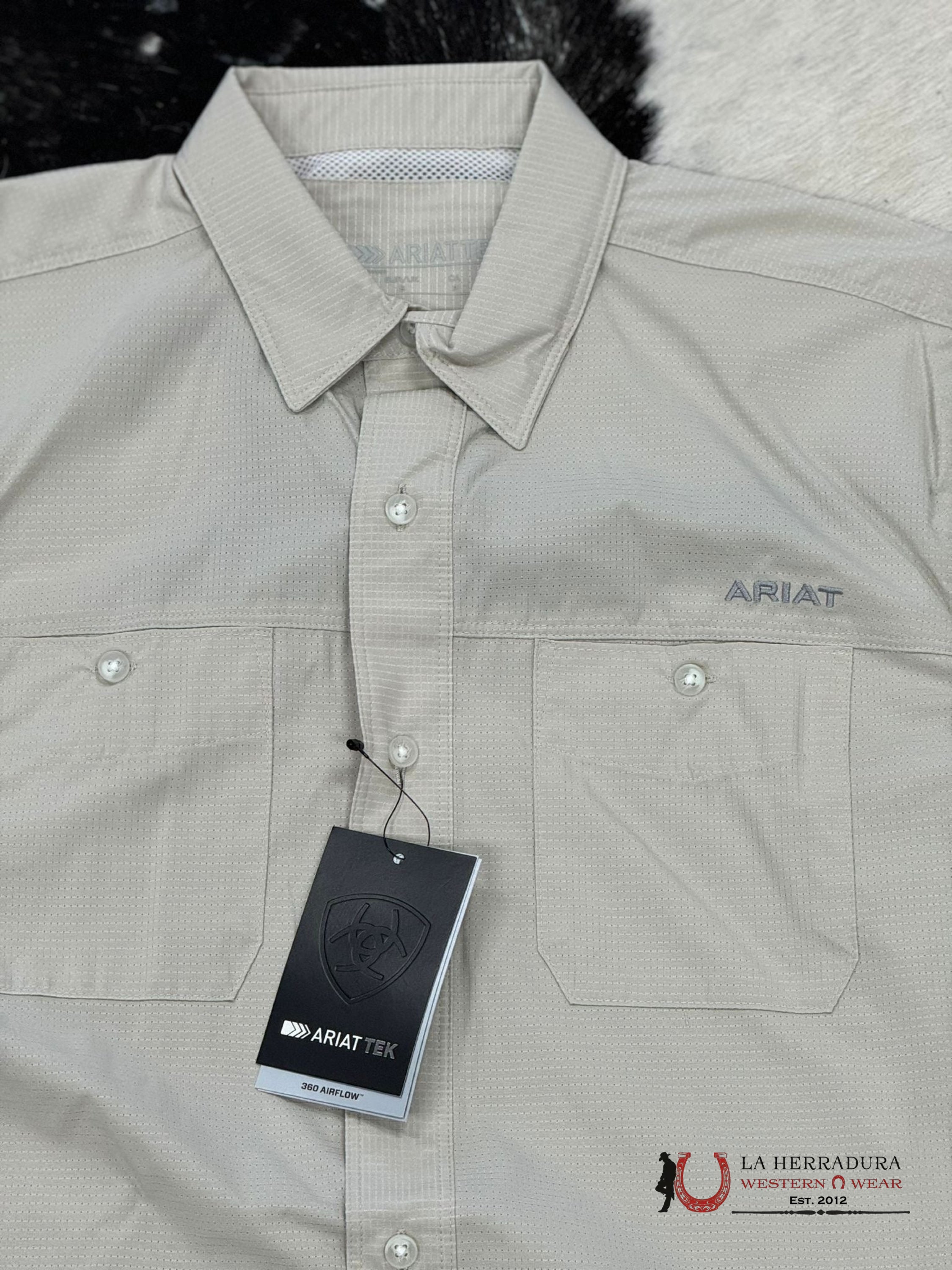 Ariat 360 Airflow Silver Lining Short Sleeve Shirt Ropa Hombres