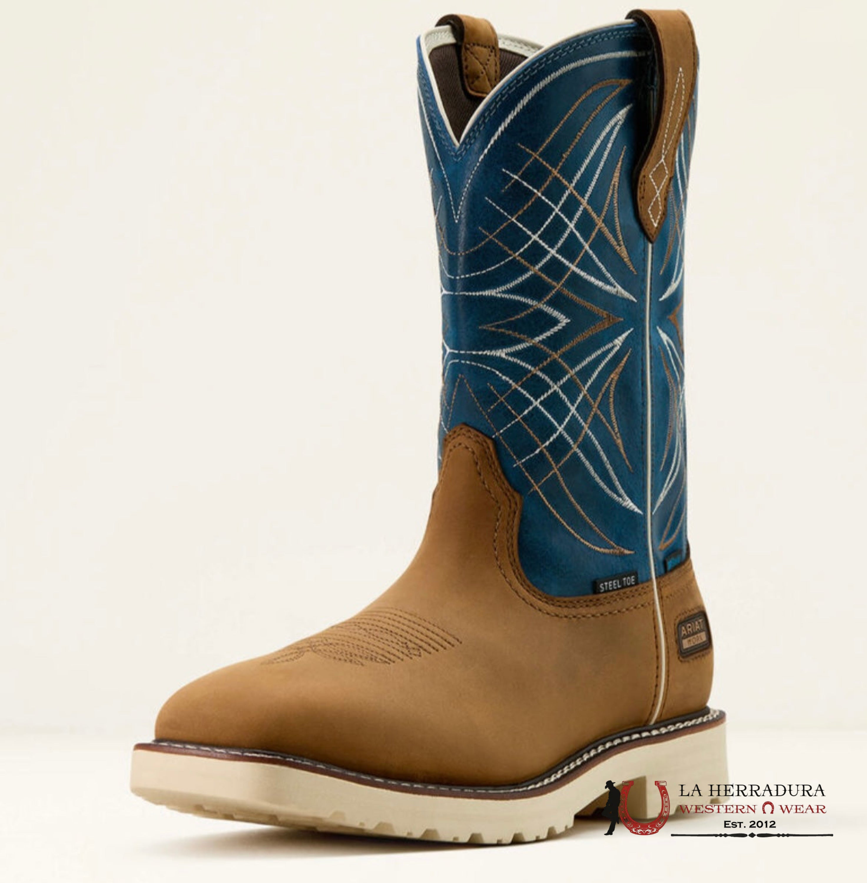 Ariat Activator H2O Steel Tool Dusted Brown/Basin Blue Wide Square Toe