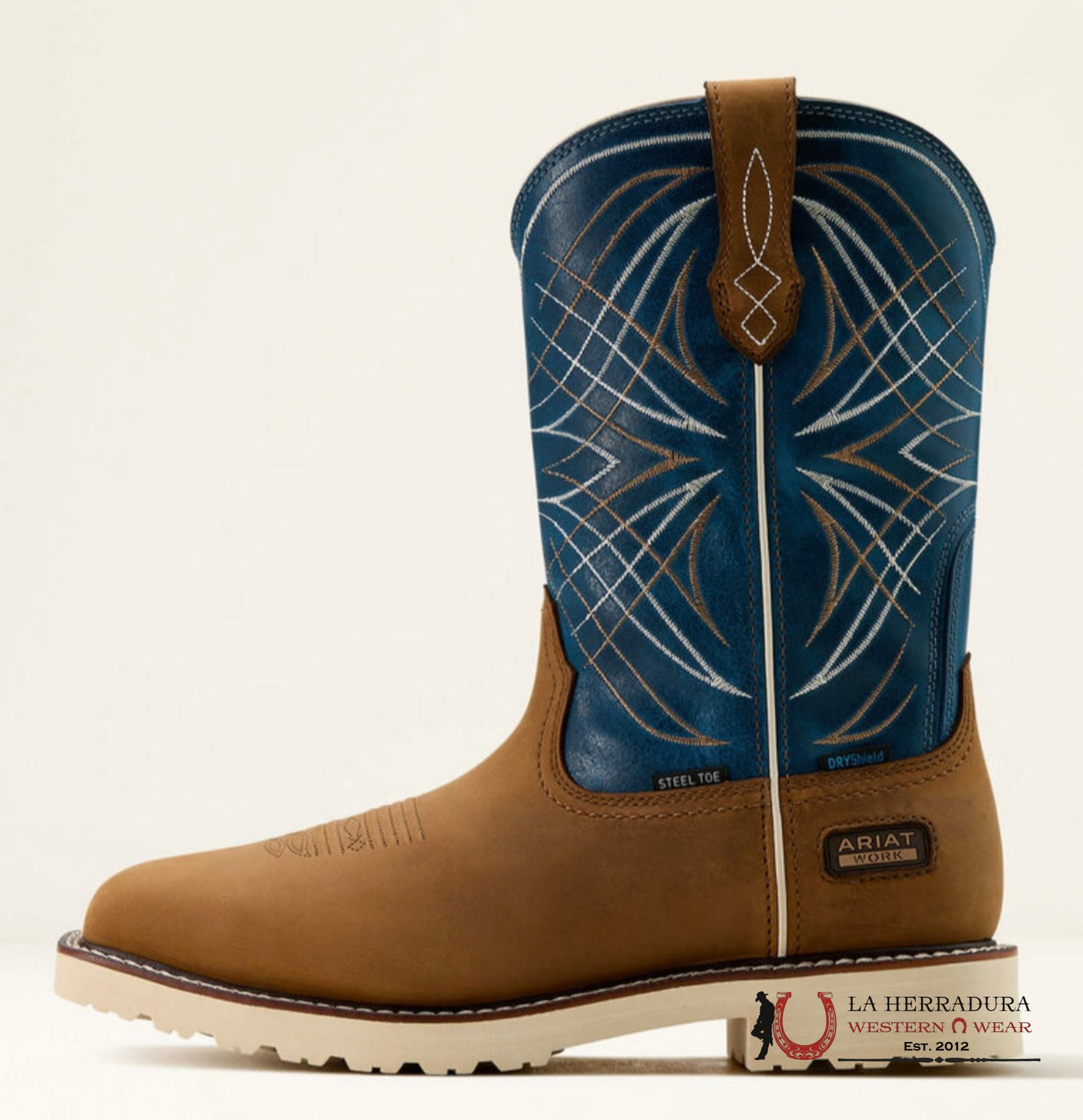 Ariat Activator H2O Steel Tool Dusted Brown/Basin Blue Wide Square Toe