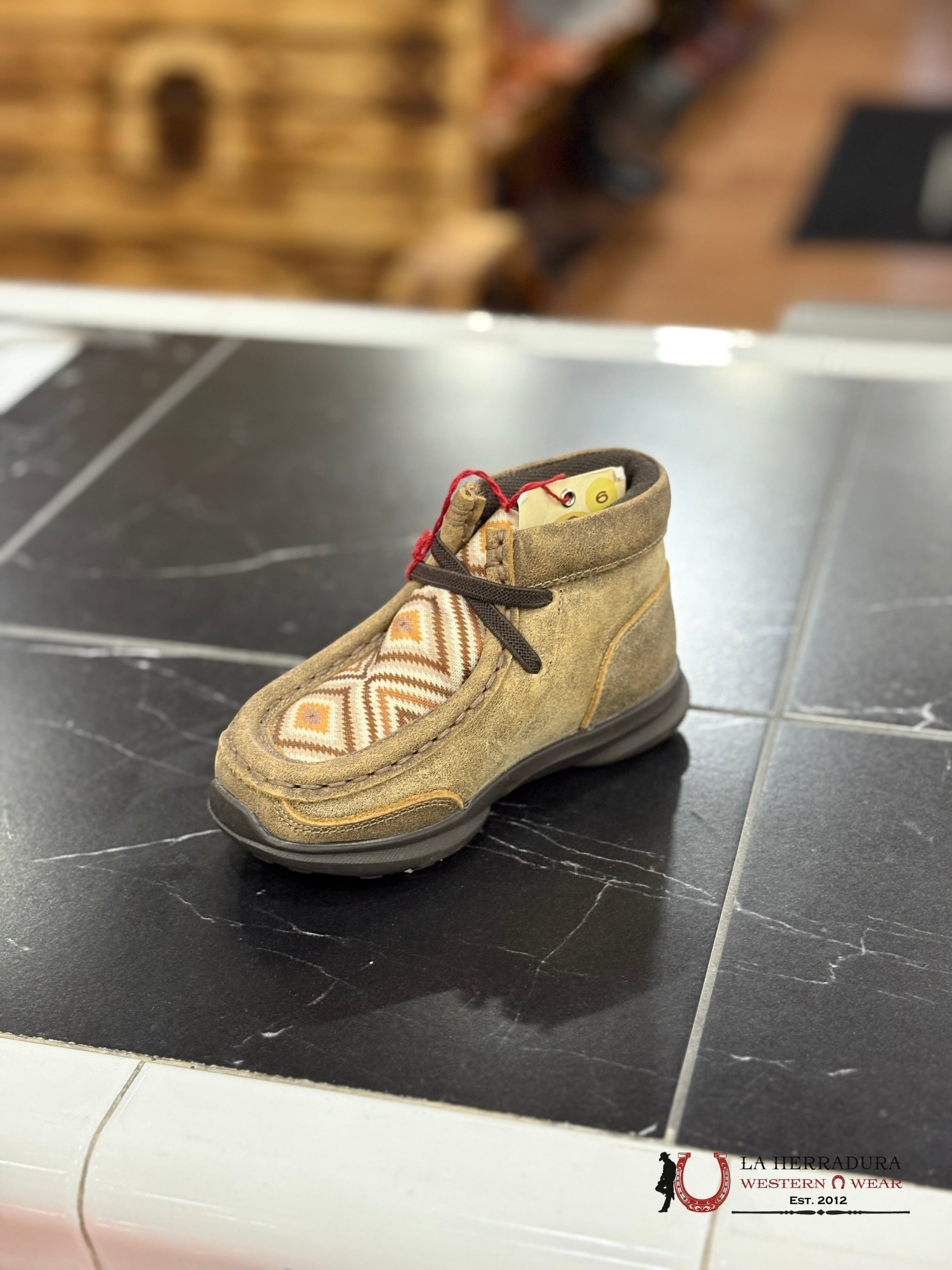 ARIAT BABY ‘JAMIE’ BROWN/AZTEC SHOES A443000902 NIÑOS