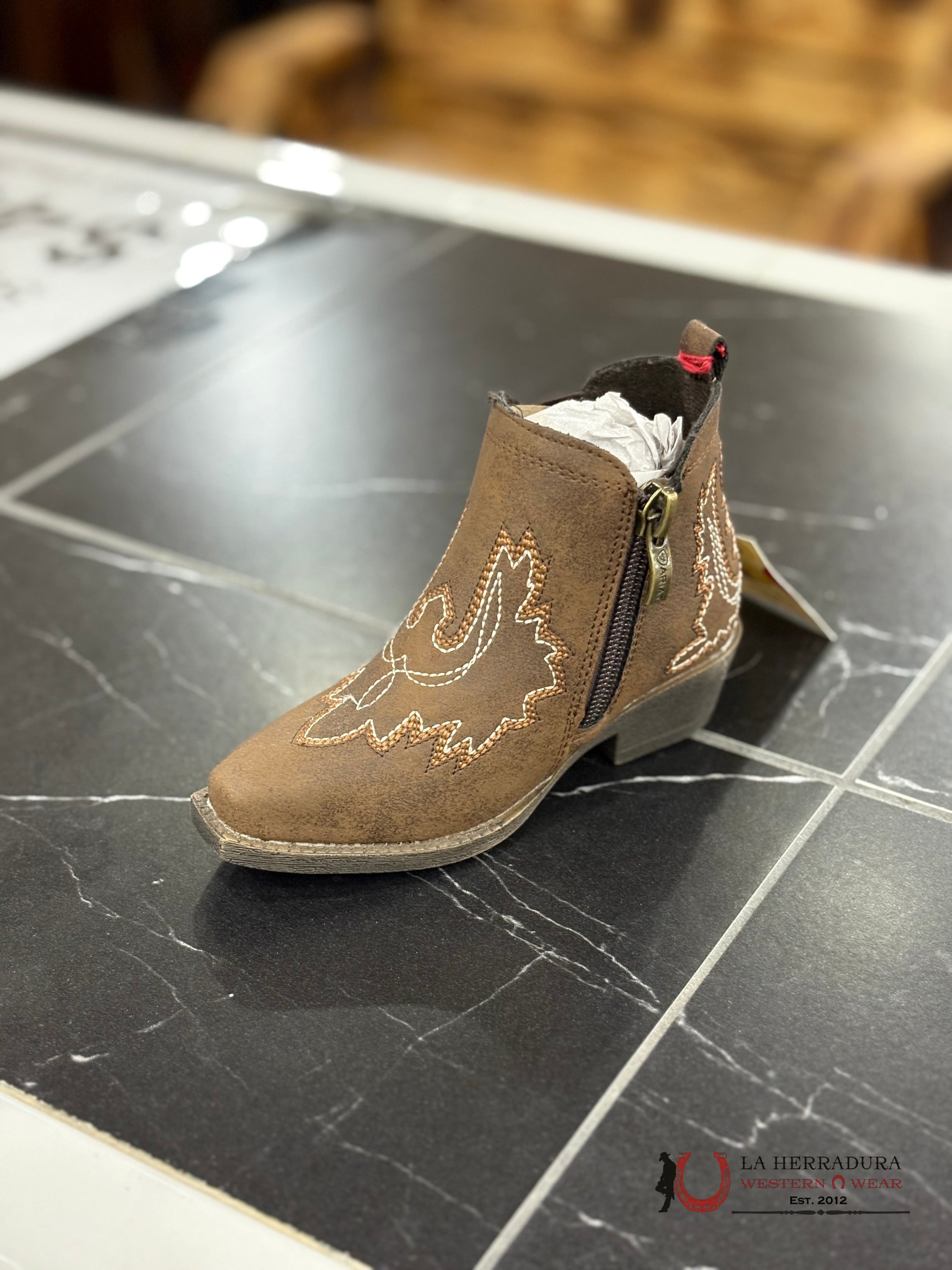 ARIAT BABY ‘MYA’ BROWN SHORT BOOT A441002008 NIÑOS