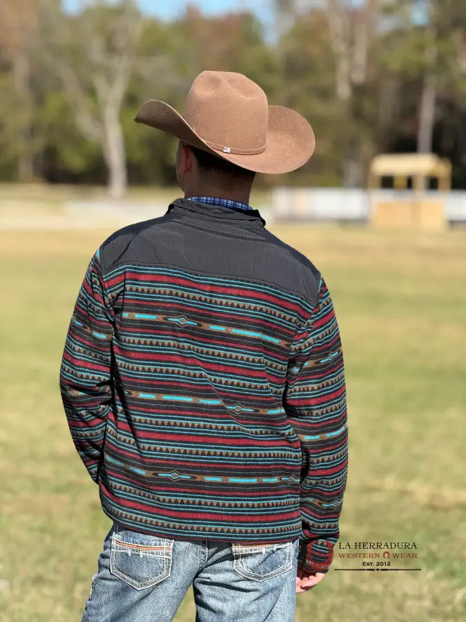 Ariat Basis 2.0 1/4 Zip Sweatshirt Black Southwest- 2088 Ropa Hombres