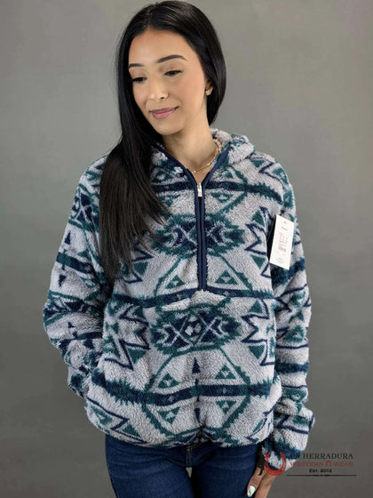 Ariat Berber Snap Front Sweatshirt Rocky Muntain print P23085