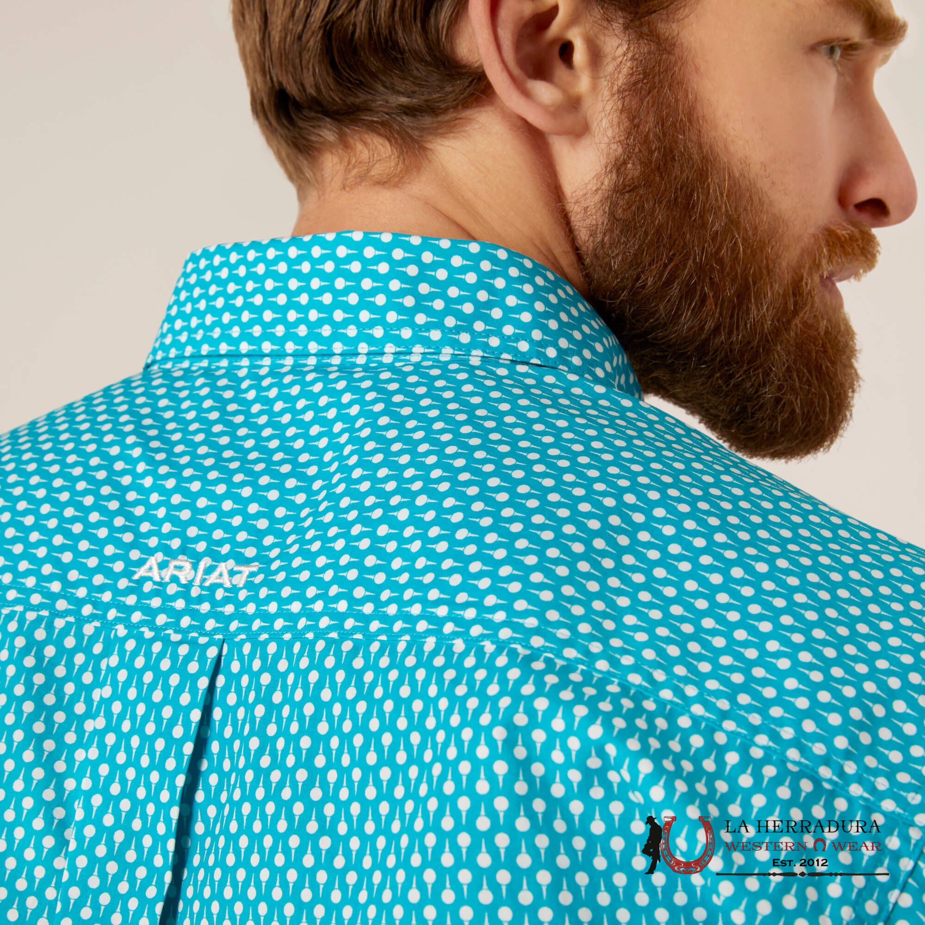 Ariat Blaine Fitted Long Sleeve Shirt Lanai Turquoise - 6193 Ropa Hombres