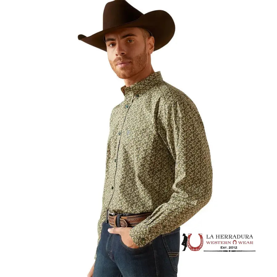 Ariat Bowen Long Sleeve Shirt Capulet Olive - 6200 Ropa Hombres