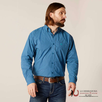 CAMISA CLÁSICA DE MANGA LARGA ARIAT BRAXTON TEAL SPELLBOUND - 10046222
