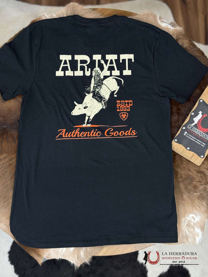 ARIAT BULL SHORT SLEEVE SHIRT BLACK - 4768