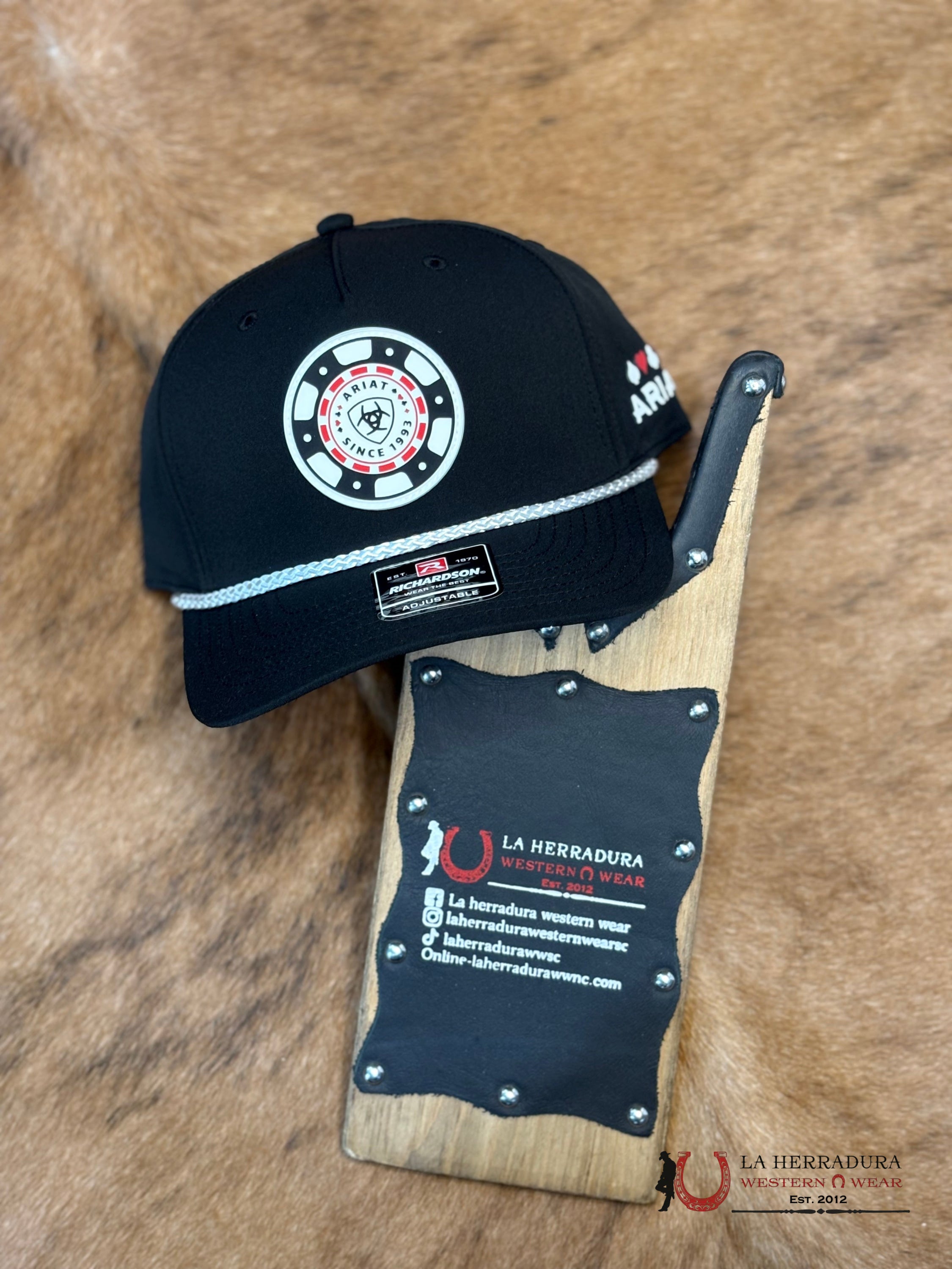 ARIAT CAP BLACK CAPS MENS GORRAS HOMBRES