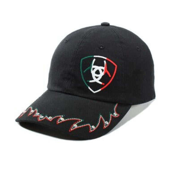 ARIAT CAP BLACK W RHINESTONES