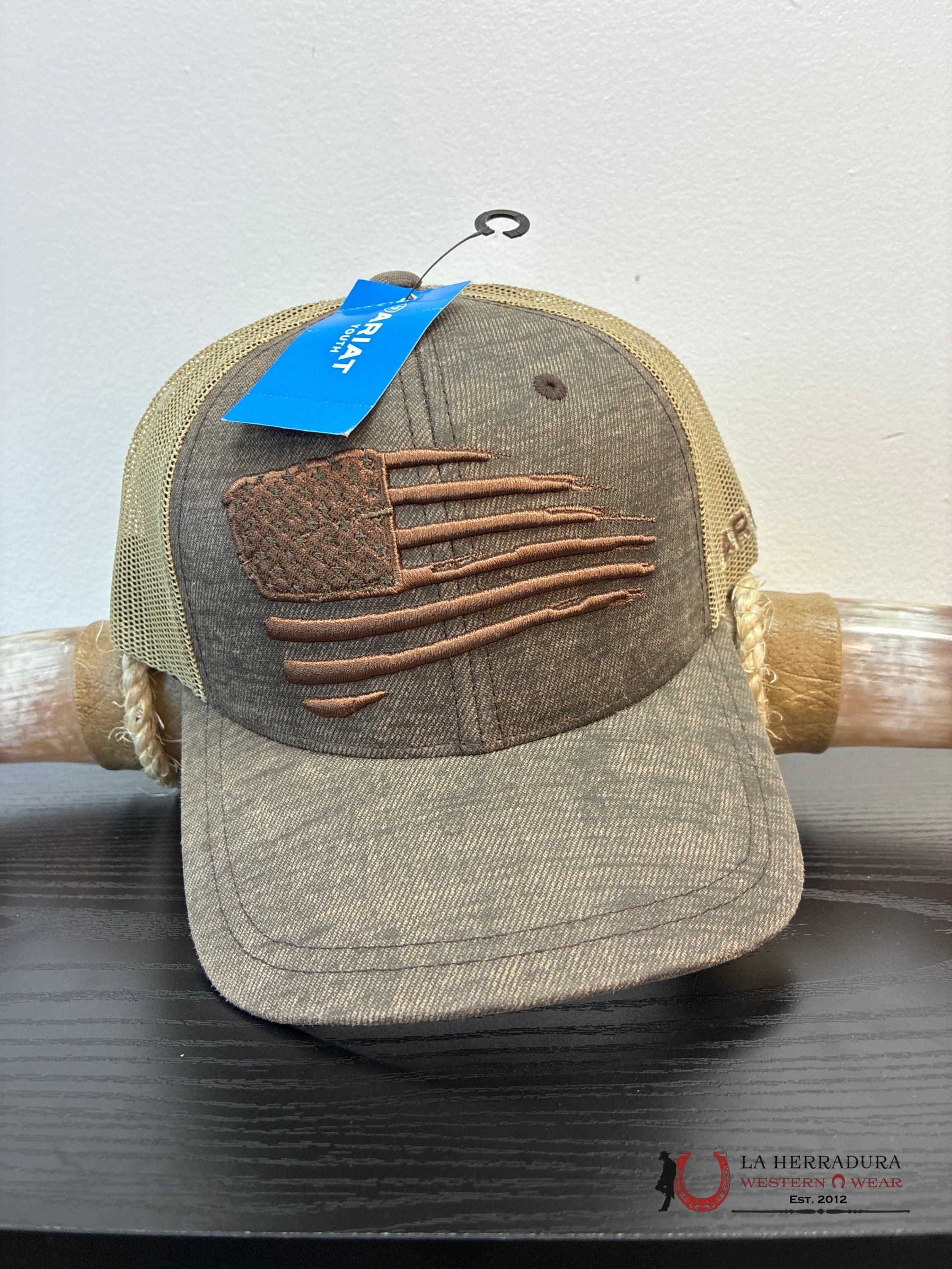ARIAT CAP BROWN YOUTH CAPS MENS GORRAS HOMBRES