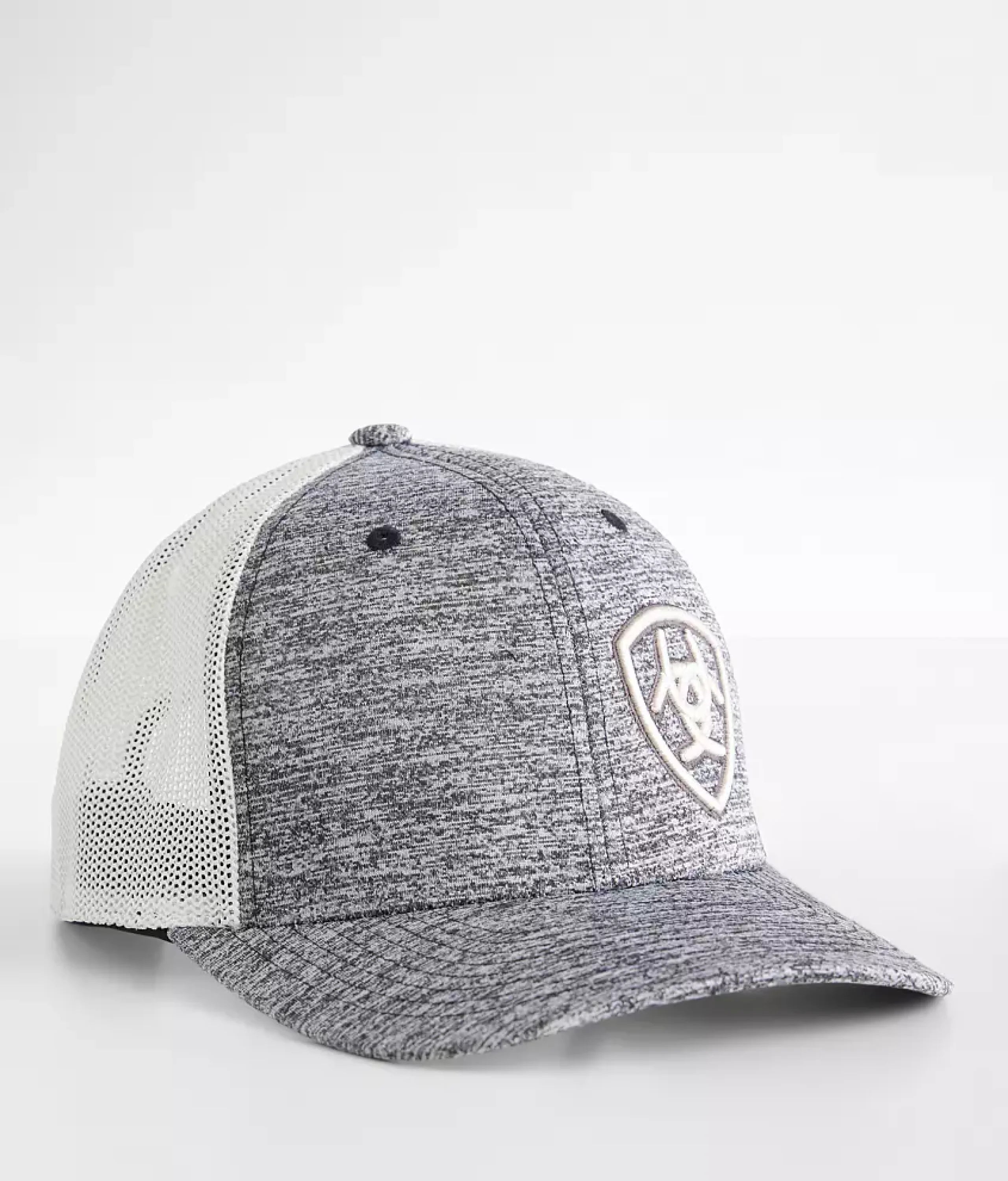 ARIAT CAP GREY W WHITE LOGO CAPS MENS GORRAS HOMBRES