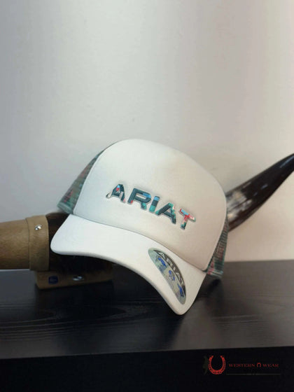 GORRA ARIAT BLANCA CON VERDE