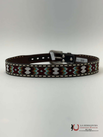 ARIAT CINTURÓN BROWN MULTI COLOR BEADED AZTEC PRINT- A1040402