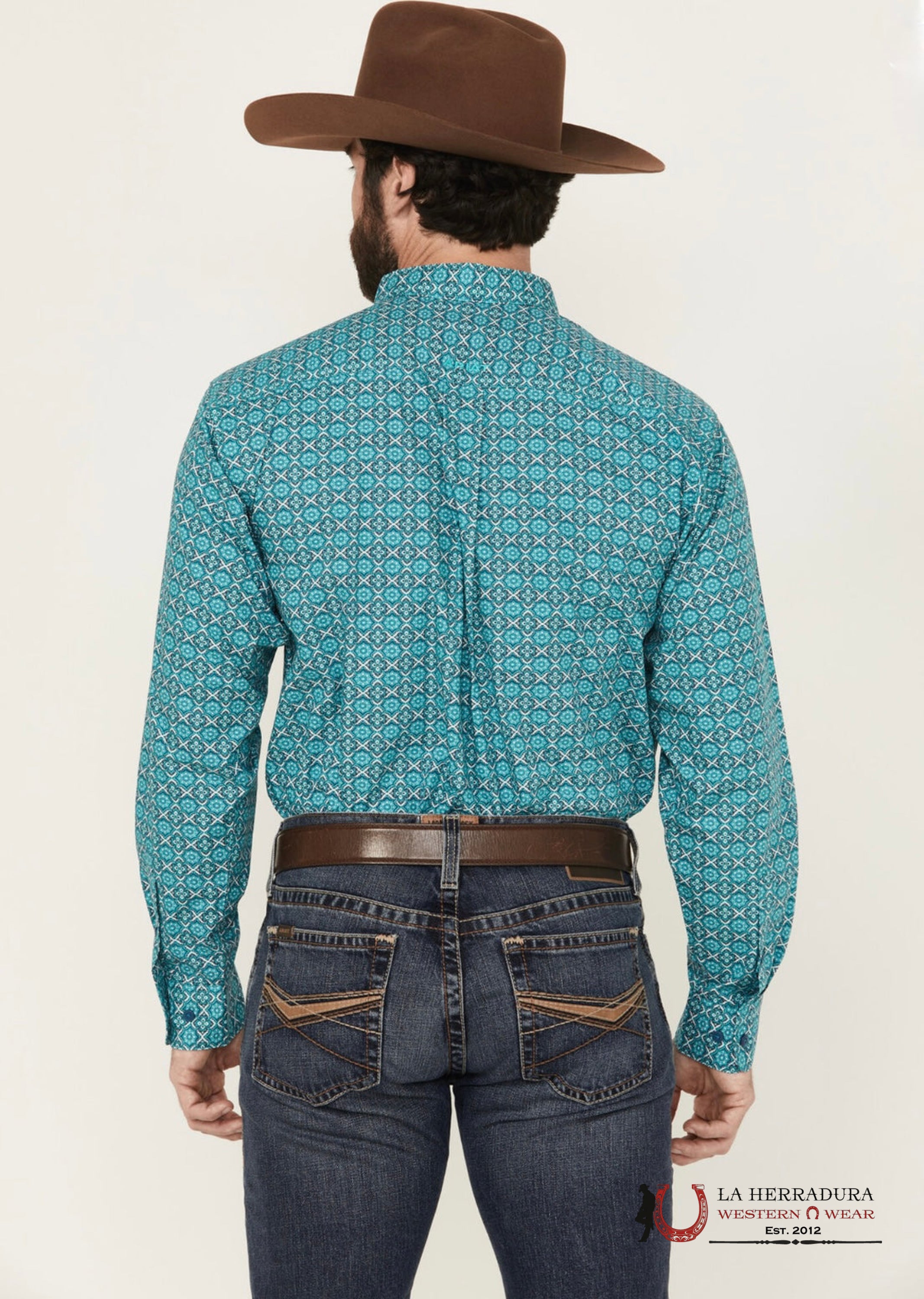 Ariat Classic Fit Jordy Long Sleeve Shirt Blue - 4697 Ropa Hombres