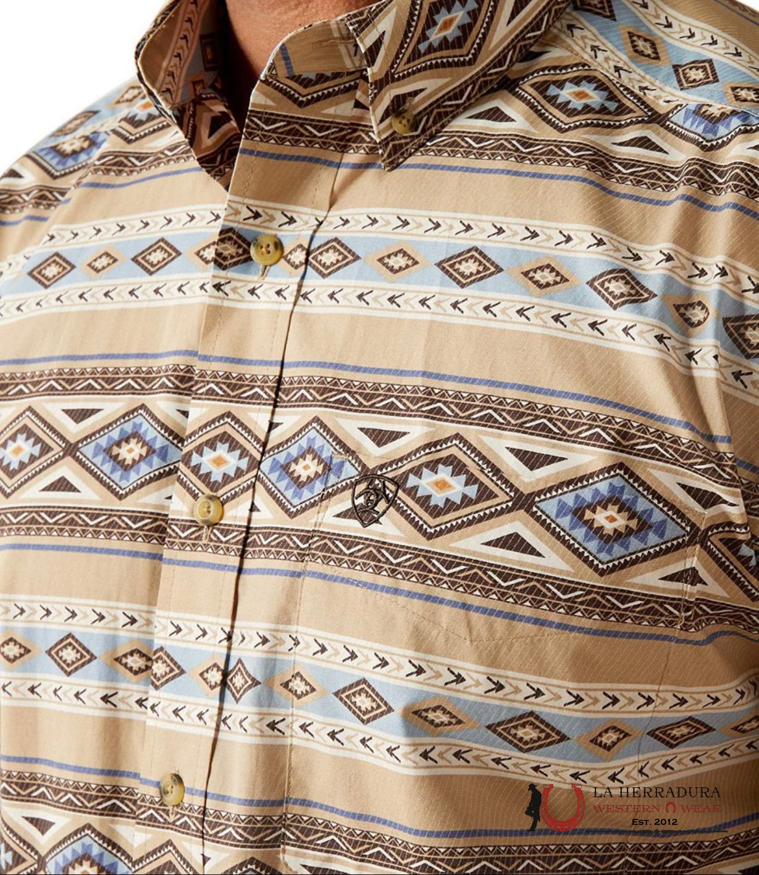 Ariat Brown Cory Long Sleeve Ropa Hombres