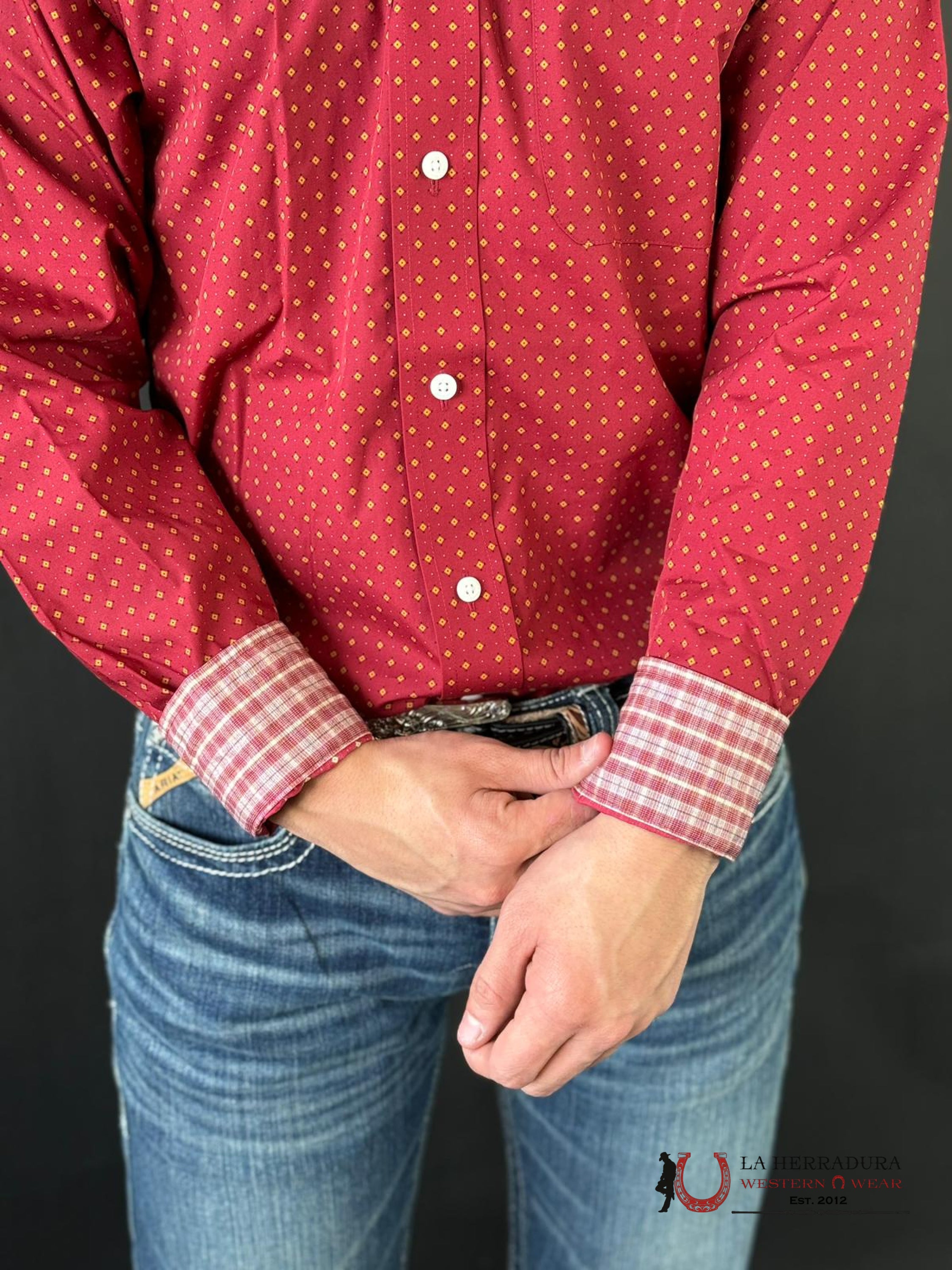 Ariat Classic Kaisen Biking Red Ropa Hombres