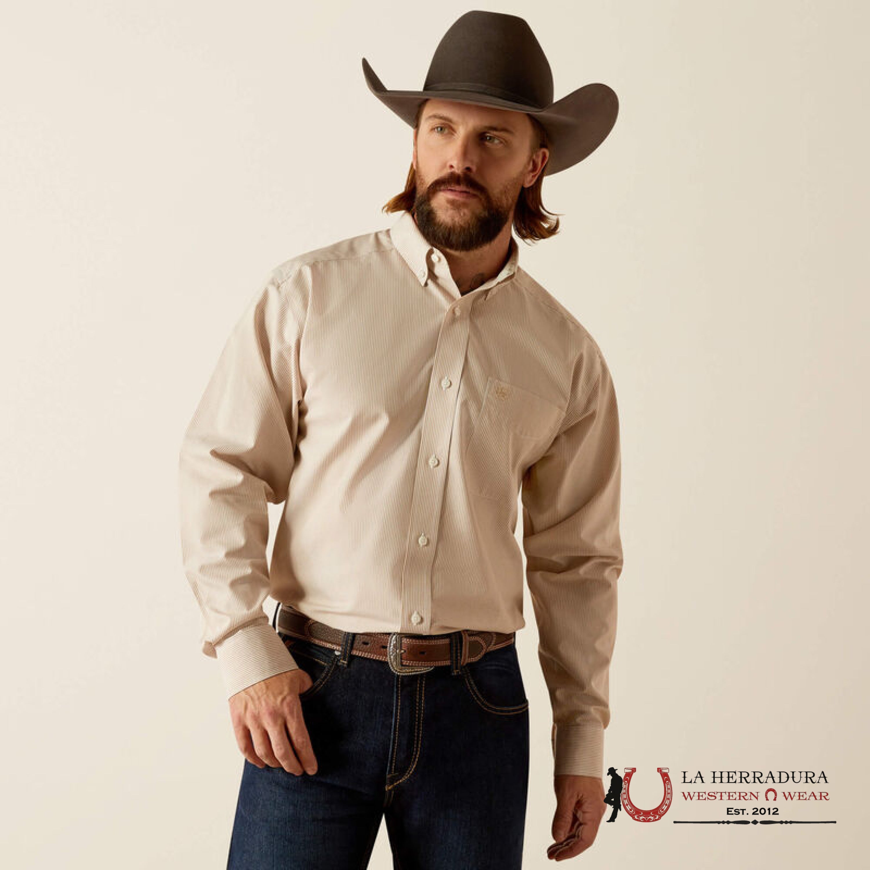 Ariat Classic Wt Graysen Gold Long Sleeve Shirt Ropa Hombres