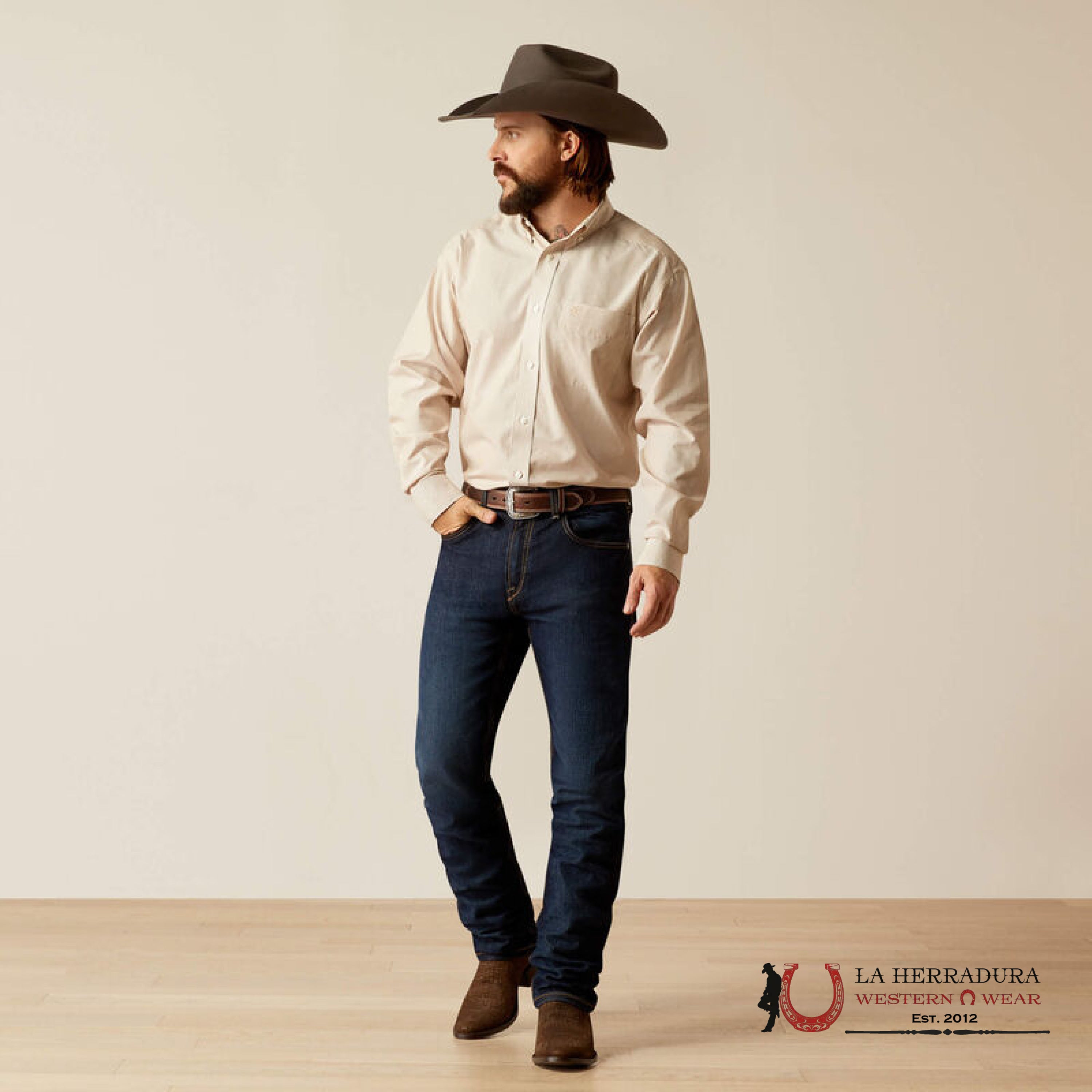 Ariat Classic Wt Graysen Gold Long Sleeve Shirt Ropa Hombres