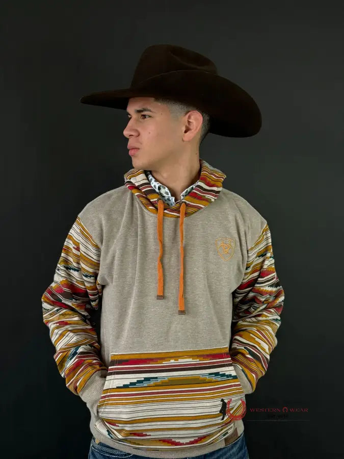 Ariat Colorblocked Chimayo Hoodie Beige Ropa Hombres