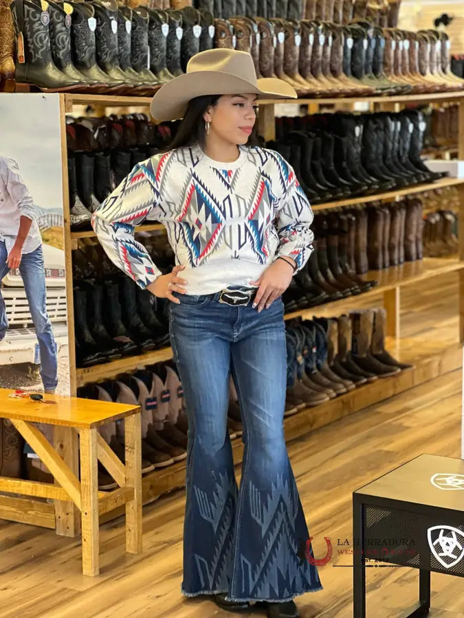 Ariat Cropped Chimayo Sweatshirt Ropa Mujeres