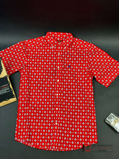 ARIAT DECKER BEACON RED SHIRT SLEEVE SHIRT - 1494