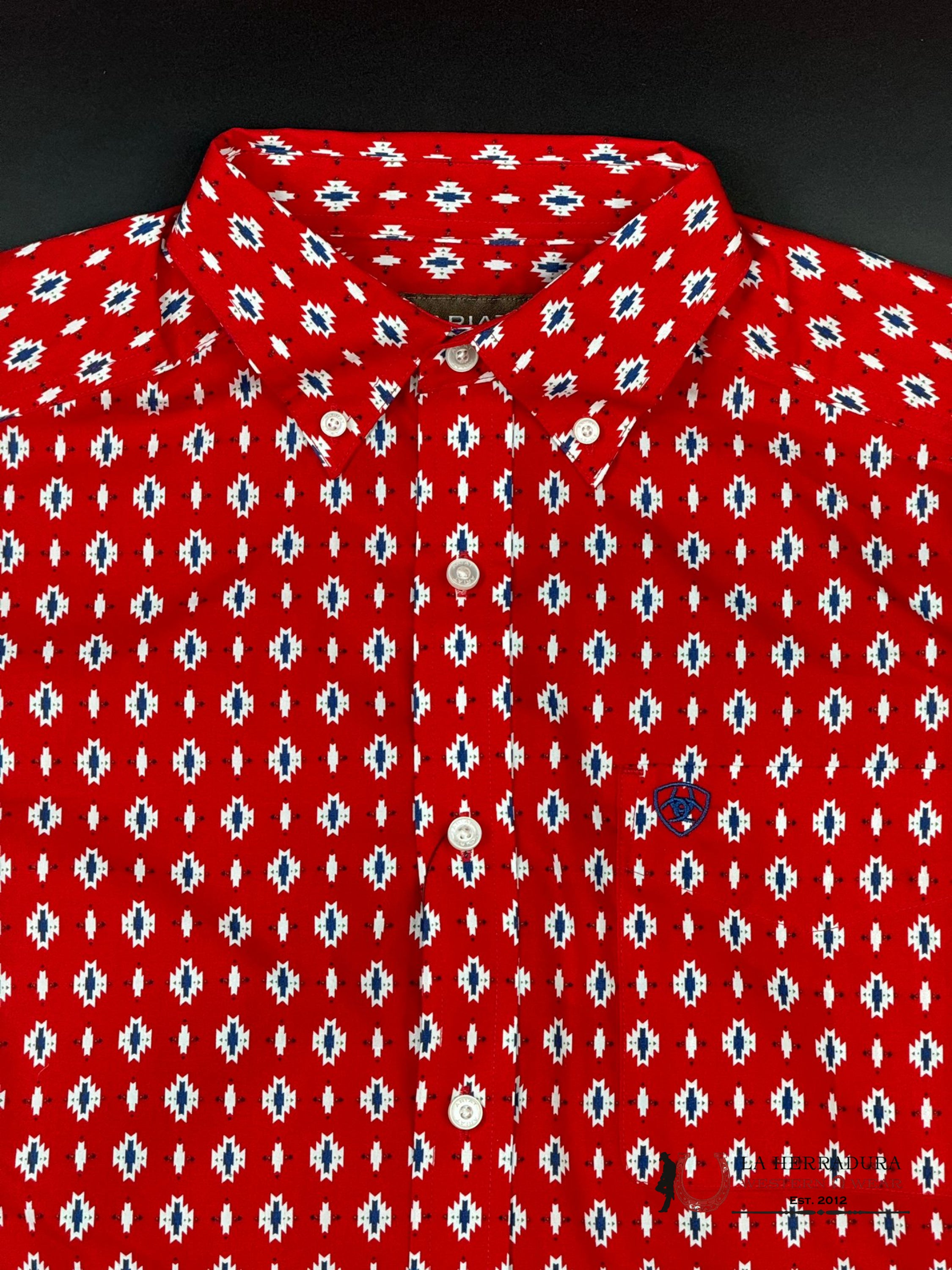 Ariat Decker Beacon Red Shirt Sleeve Ropa Hombres