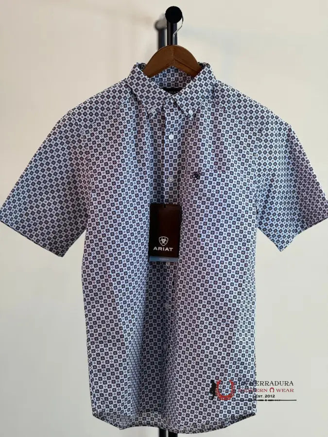 Ariat Denver Blue Short Sleeve Shirt Ropa Hombres