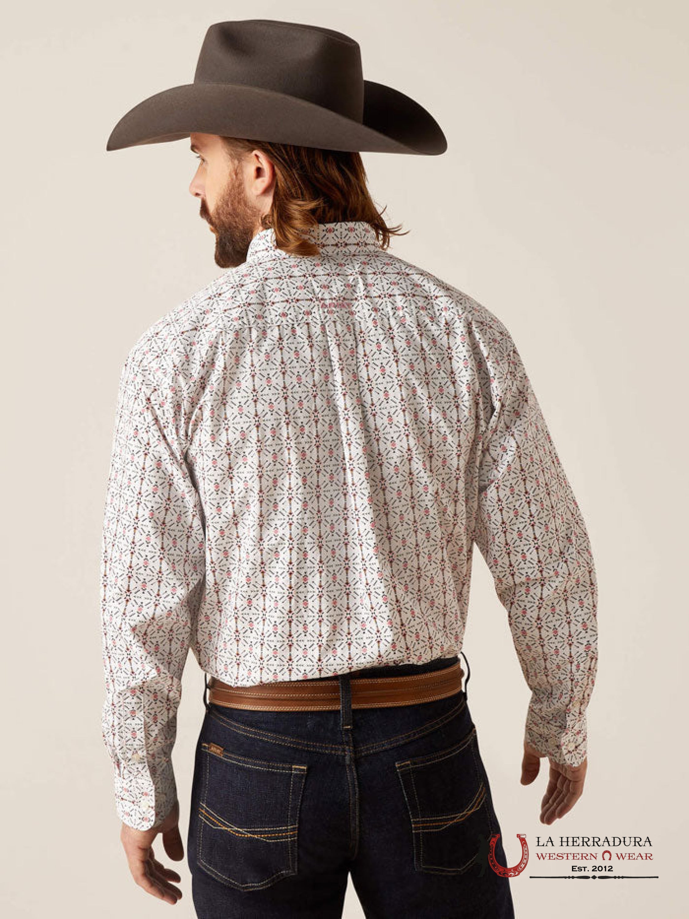 Ariat Edgar Long Sleeve Shirt White - 7188 Ropa Hombres