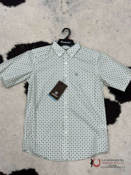 ARIAT EDUARDO GREEN SHORT SLEEVE SHIRT 10051260