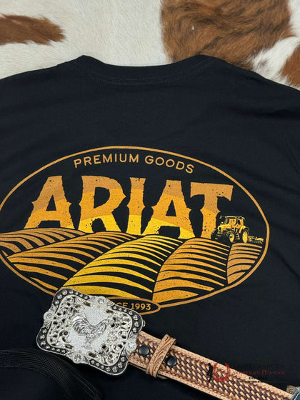 ARIAT FARM FIELDS BLACK SHORT SLEEVE SHIRT
